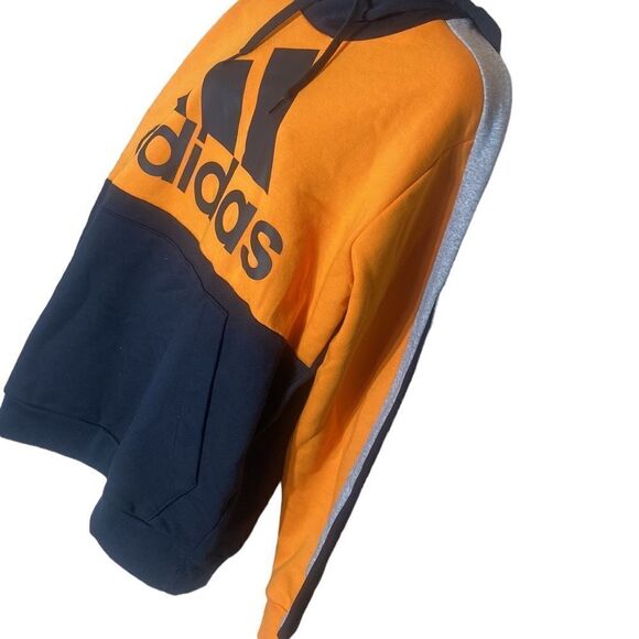 Adidas men’s hoodie bright orange multi size large new - Picture 2 of 6